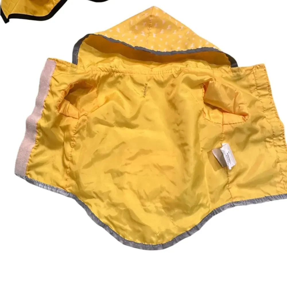 AKC Yellow Hooded Raincoat Style Jacket for Small Pet
